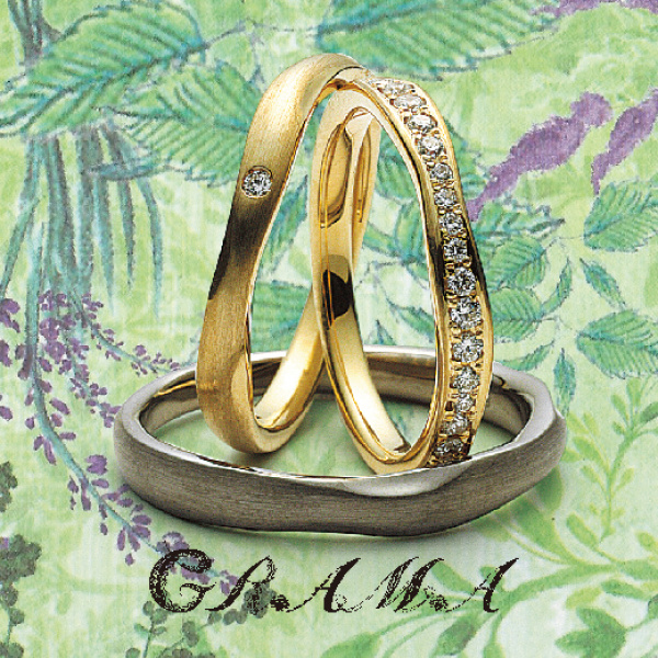 京都で人気のアンティークブランドグラマの結婚指輪でサフラン