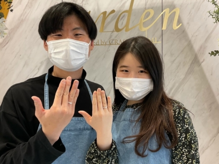 京都市・上京区｜手作りペアリング（指輪）を作成いただきました