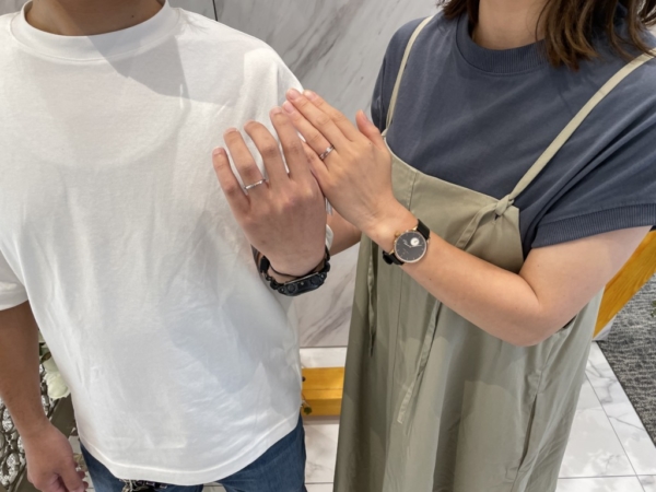 滋賀県草津市・大阪枚方市｜カタチシルシの結婚指輪・gardenオリジナルの婚約指輪をご成約いただきました