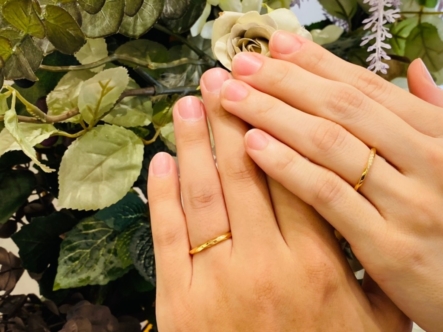 大阪府東淀川区・京都市相楽郡｜アンティークな結婚指輪ブランドユカホウジョウの結婚指輪をご成約いただきました