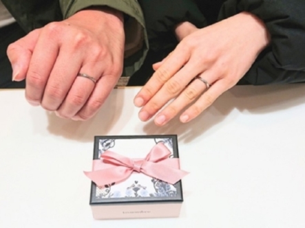 京都市・左京区｜指がスッキリ見えるインセンブレの結婚指輪をご成約いただきました