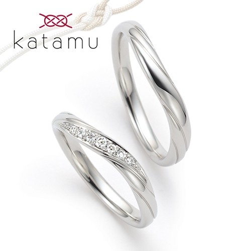 名古屋鍛造製法結婚指輪カタム木の芽風