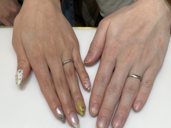 滋賀県栗東市｜マット加工が豊富なフィッシャーの結婚指輪をご成約いただきました