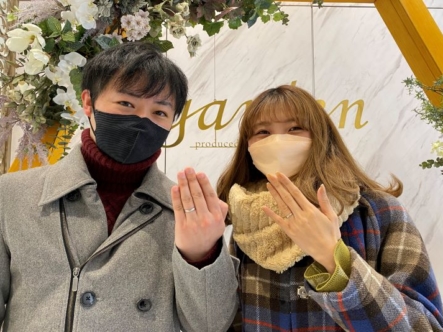 京都市西京区｜フィッシャーの結婚指輪をご成約いただきました