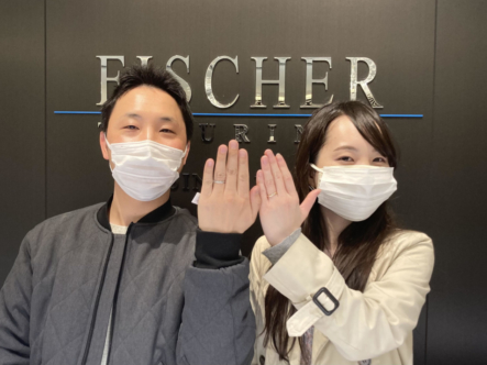 滋賀県草津市・大阪都島区｜鍛造で着け心地のいいFISCHER（フィッシャー）のご結婚指輪をご成約いただきました