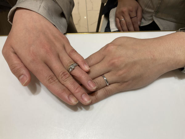京都市下京区・富山県高岡市｜高品質でピンクダイヤモンドアレンジができるMariage ent (マリアージュエント）の結婚指輪をご成約いただきました