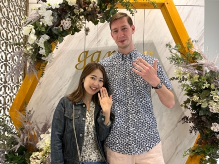 京都市　サムシングブルー・フィッシャーの結婚指輪をご成約いただきました