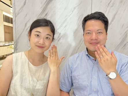 京都府宇治市｜CHERLUVの婚約指輪と結婚指輪にマイスターとフィッシャーをお選びいただきました