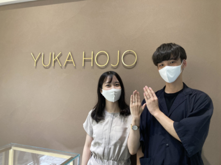 大阪都島区｜アンティーク調が人気なノイシュプールの婚約指輪・YUKAHOJOの結婚指輪をご成約頂きました