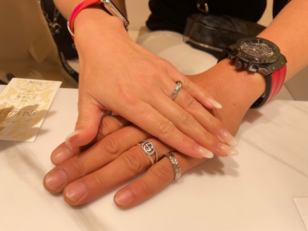 京都府城陽市 アレルギーフリー素材チタンを使用したティタニオの結婚指輪をご成約頂きました