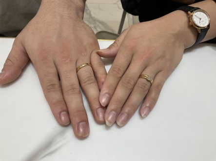 京都府｜婚約指輪に「YUKAHOJO」結婚指輪に「FISCHER」をお選びいただきました