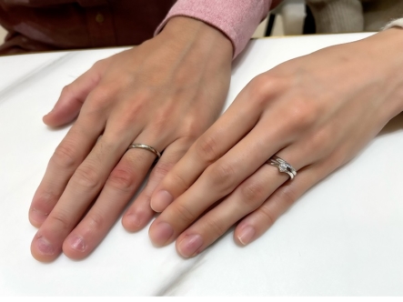 滋賀県守山市｜鍛造製法にこだわった婚約指輪・結婚指輪をご成約頂きました