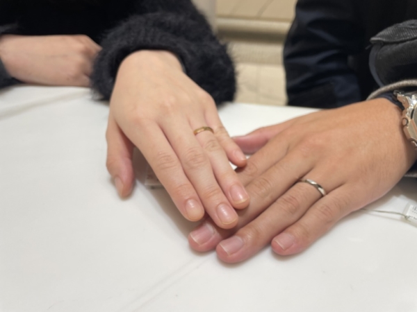 京都長岡京市 スイスメイドで鍛造のマイスターの結婚指輪をご成約いただきました