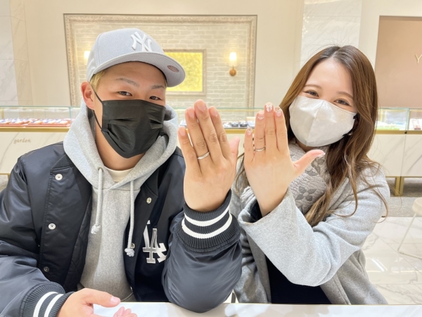 滋賀県栗東市｜シルクのような着け心地で有名なフィッシャーの結婚指輪をご成約頂きました