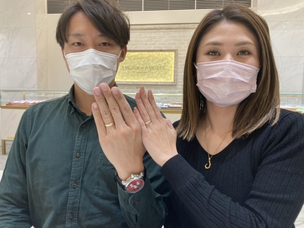 京都府福知山市｜カスタマイズで自分たちの理想を叶えてくれるドイツブランド「FISCHER」の結婚指輪をご成約頂きました