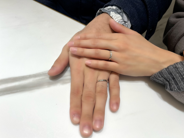滋賀県草津市｜お二人様の好みにこだわってエトル・RosettESPの結婚指輪をご成約いただきました