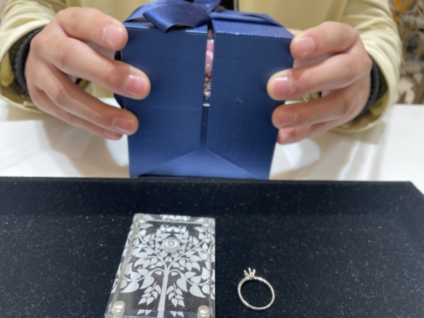 京都福知山市 銀の指輪プランのプロポーズリングをご成約いただきました