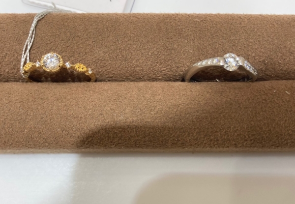 京都市中京区 昔にもっらた立て爪ダイヤを今風のデザインにジュエリーリメイク