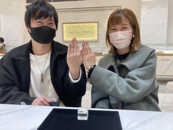滋賀県栗東市｜アンティーク調のgardenオリジナル婚約指輪・強度世界一のFISCHERで結婚指輪をご成約頂きました