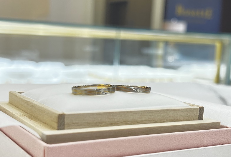 京都結婚指輪杢目デザイン