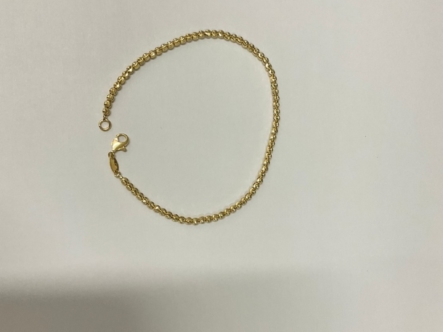 京都 K18YGブレスレットの引き輪交換の修理 男性もの