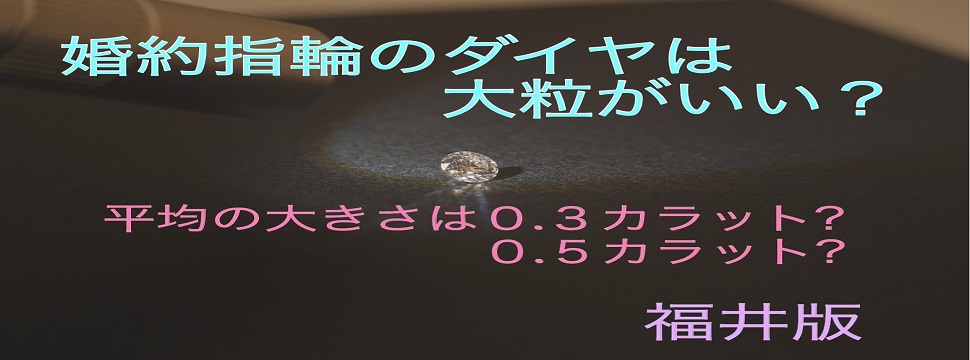 福井｜婚約指輪のダイヤは大粒がいい？平均の大きさは0.3カラット、0.5カラット？（2023最新版）