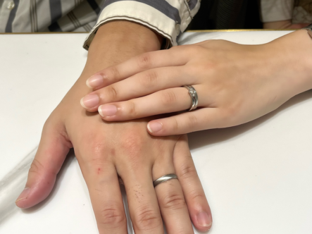 京都府長岡京市｜品質にこだわって頂き婚約指輪デザインとフィッシャーの結婚指輪をご成約頂きました