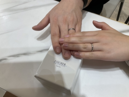 滋賀県栗東市 鍛造製法で世界最高ブランドフィッシャーの結婚指輪をご成約いただきました