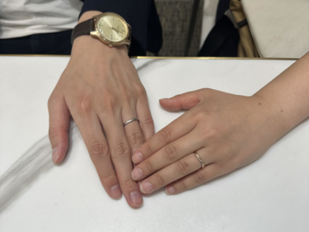 京都府宇治市　高品質でデザイン性も兼ねた鍛造指輪「パイロットブライダル」「ラプンツェル」の結婚指輪をご成約頂きました