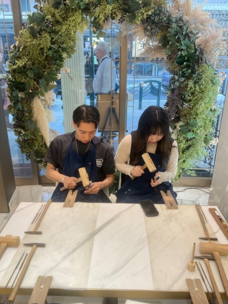 京都市からご来店 手作り指輪（ペアリング）を作成頂きました