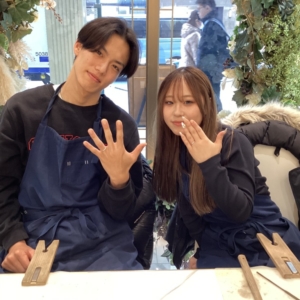 京都市・宇治市 手作り指輪・ペアリングを作成頂きました