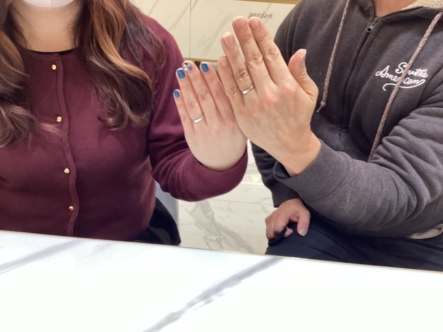 京都市伏見区より手作り結婚指輪でgardenハンドメイドの作成を頂きました