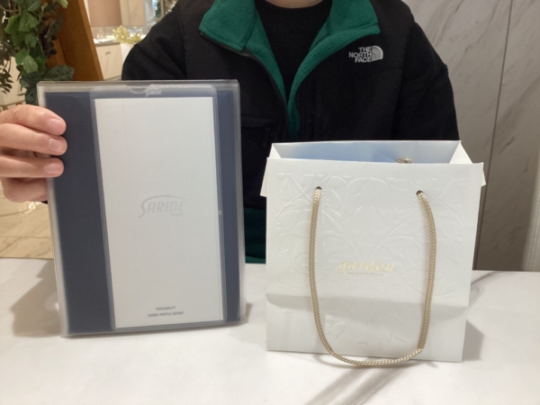 神奈川県横浜市よりプロポーズにタンザニア産の産地証明付きの高品質ダイヤモンドをご成約頂きました