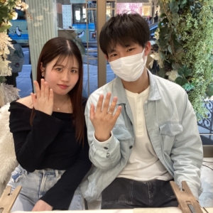 京都府京田辺市よりご来店 手作り指輪（ペアリング）作成体験頂きました